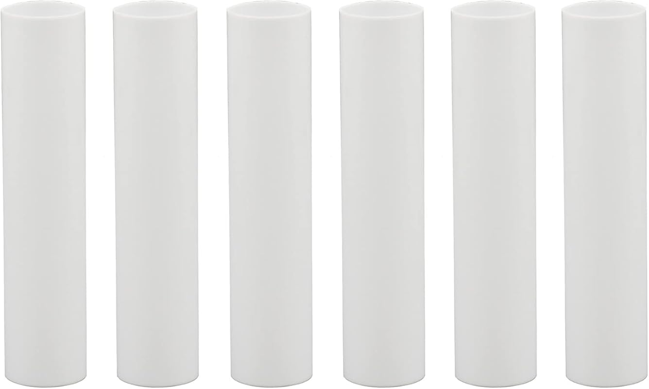 Creative Hobbies 1751 4 Inch Tall White Plastic Candle Covers for E12