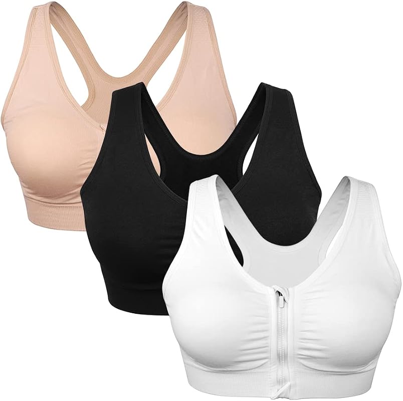 Zip Front Sports Bra