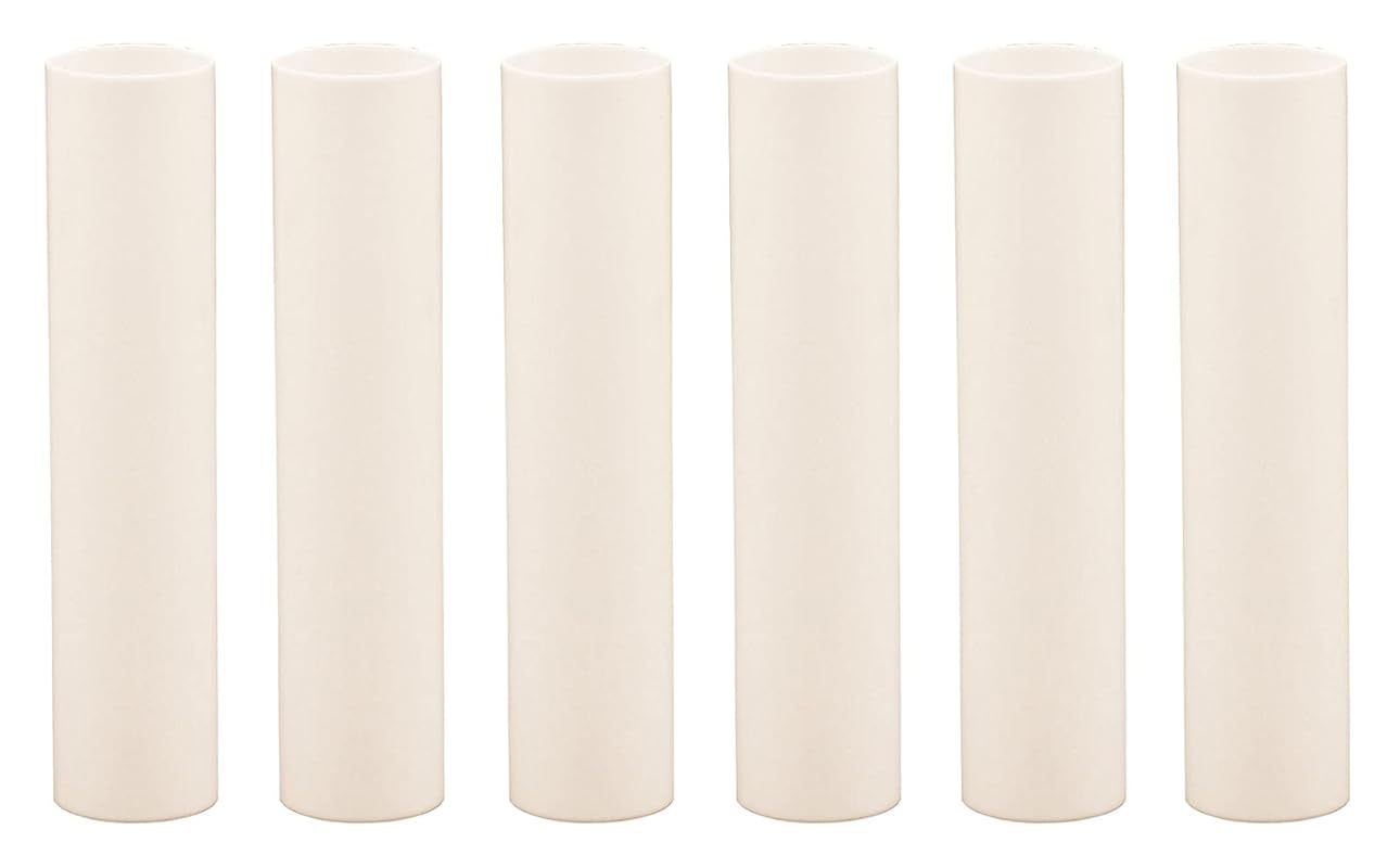 Creative Hobbies 4 Inch Cream Plastic Candle Covers for E12 Candelabra