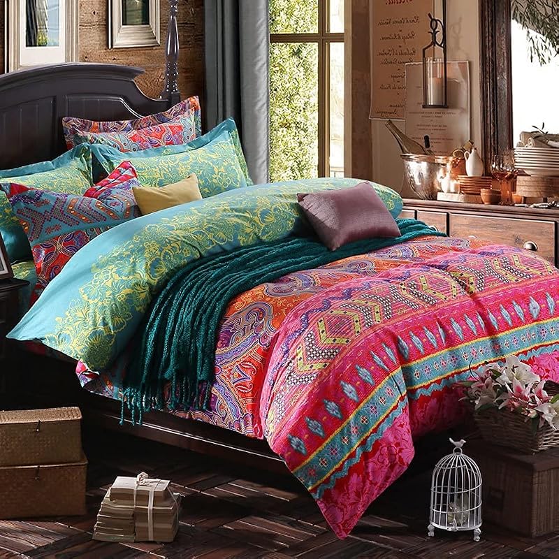 Boho Queen Microfiber Duvet Set