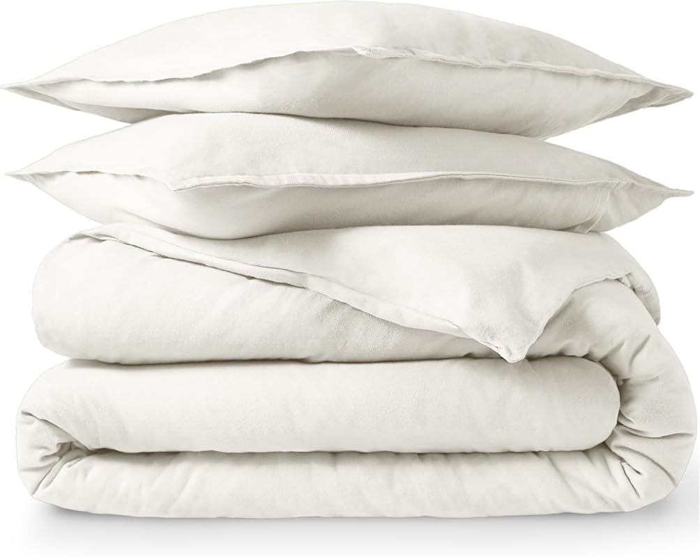 Bare Home Queen Flannel Duvet Cover Set
