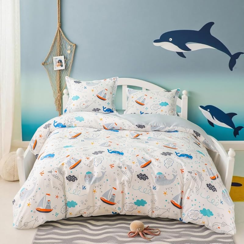 Simple&Opulence Organic Whale Duvet Set