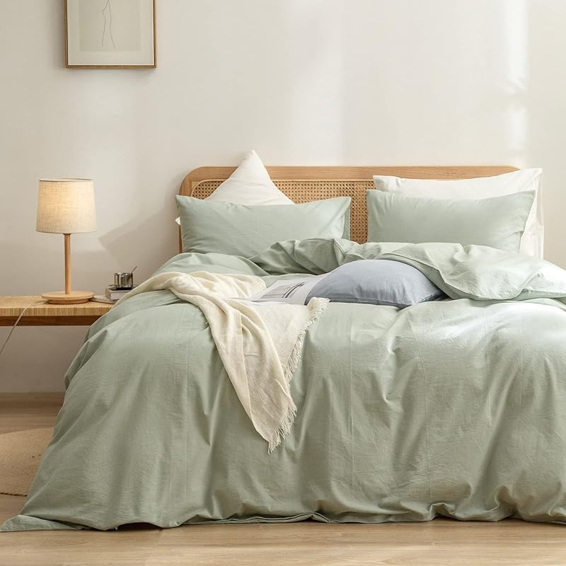 BESTOUCH Full Washed Cotton Duvet Set