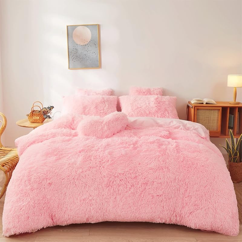Fluffy Faux Fur Duvet Set