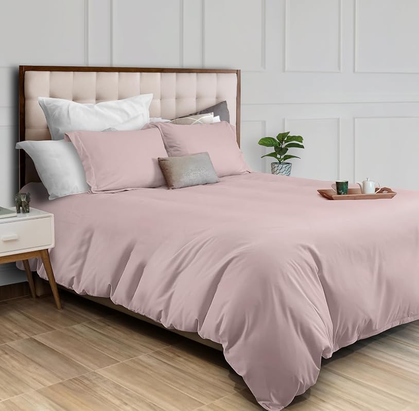 Classic Pink Microfiber Duvet Cover Set