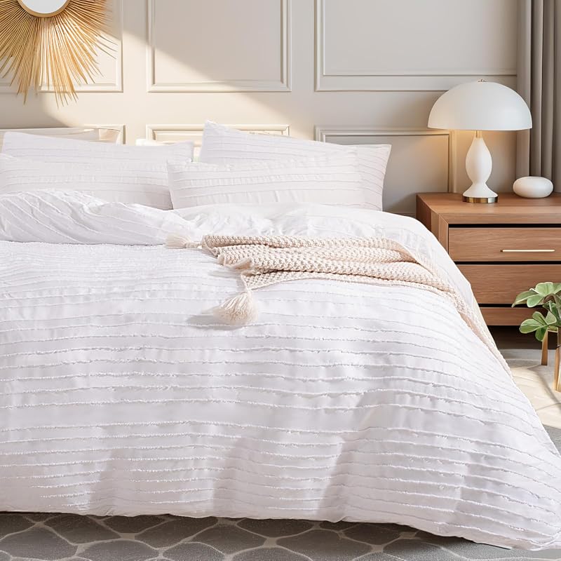 NEXHOME PRO Queen Boho Tufted Duvet Cover Set