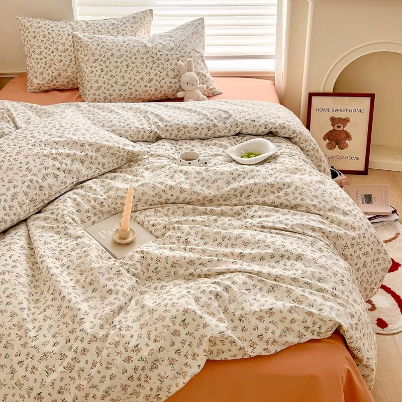 Aesthetic Floral Cotton Duvet Set