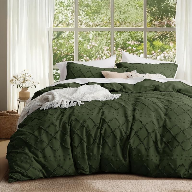 Bedsure Vintage Embroidery Boho Duvet Set
