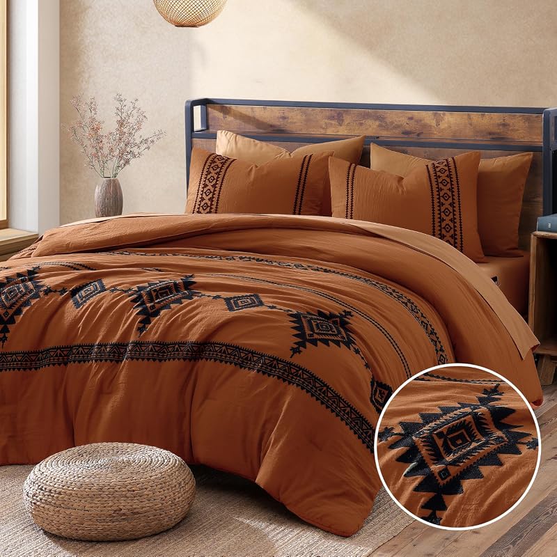 MaiRêve Embroidery Boho Farmhouse Bed in a Bag