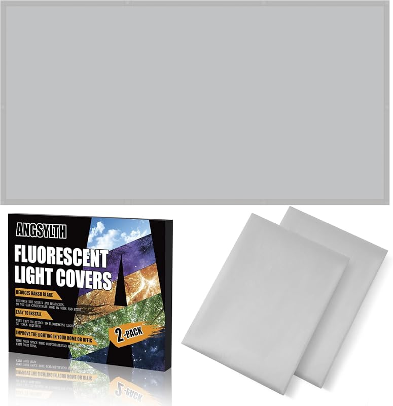 ANGSYLTH 2 Pcs Magnetic Fluorescent Light Covers