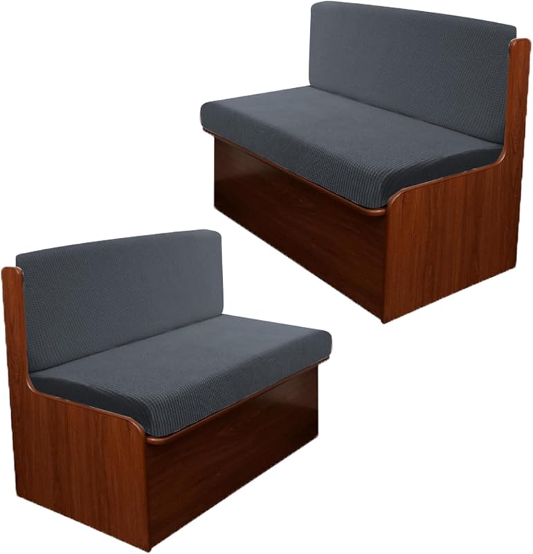 4-Piece Jacquard Stretch RV Dinette Cushion Covers, Washable Furniture