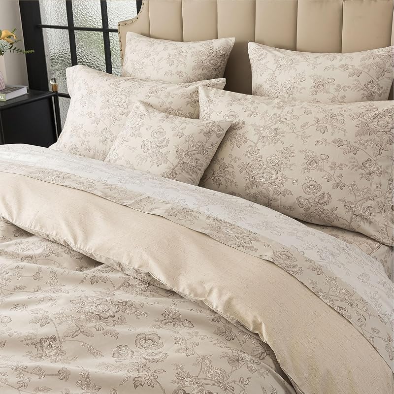 FADFAY Mocha Floral Duvet Set