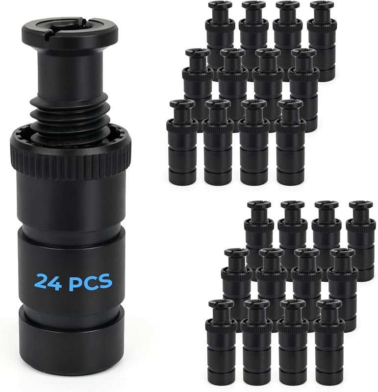24-Pack Rustproof Pool Safety Cover Anchors with Rubber Dust Caps, Uni