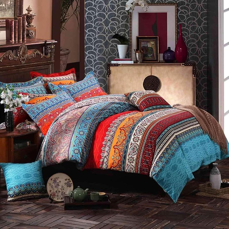 Boho Queen Microfiber Duvet Set
