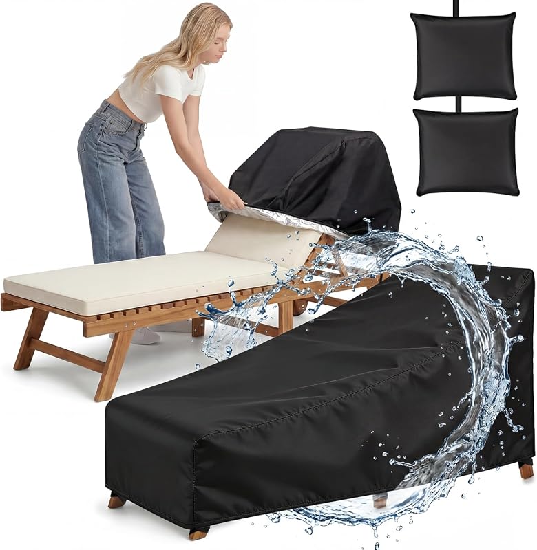 Patio Chaise Lounge Cover 2-Pack