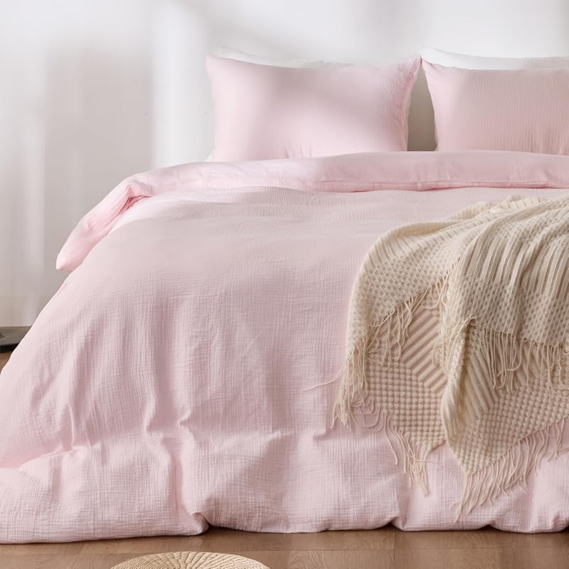 Sandwashed Cotton Queen Duvet Cover Set