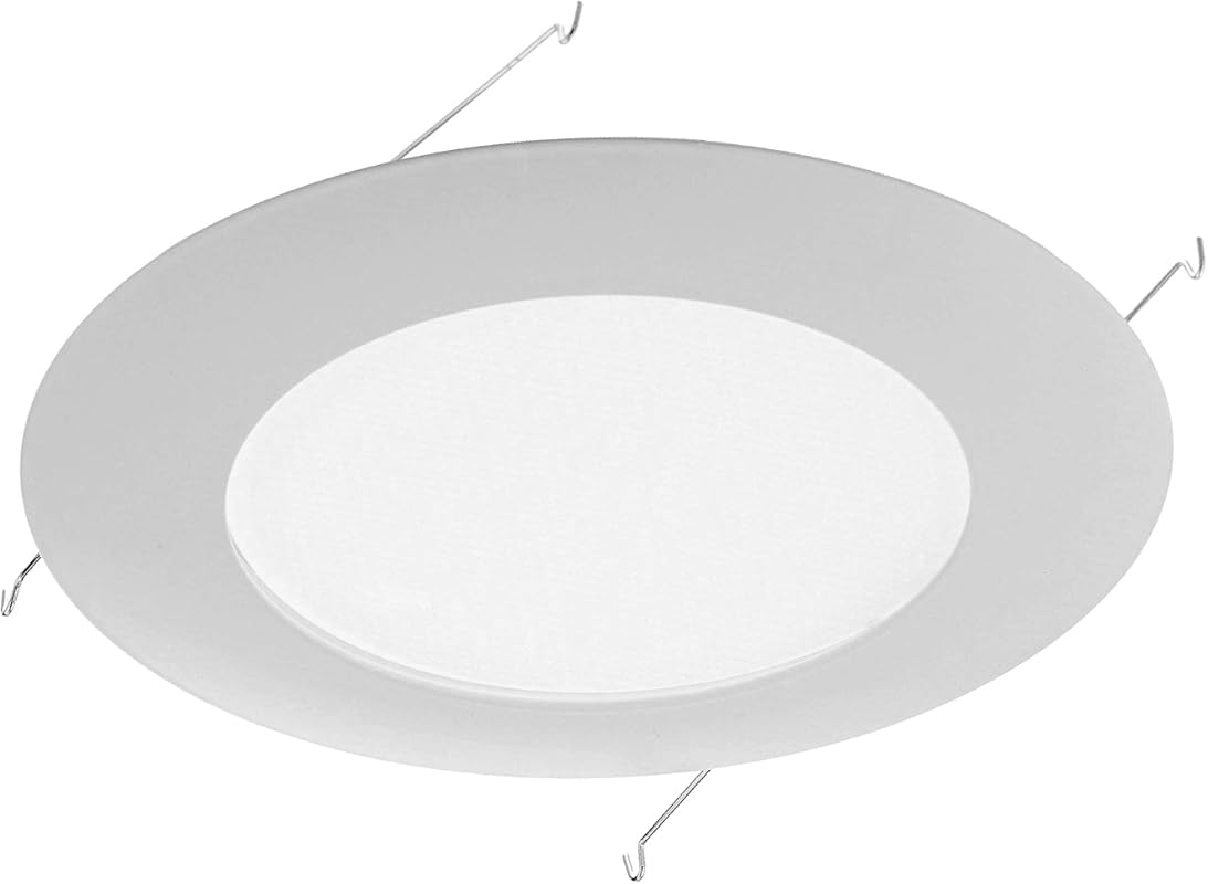 NICOR 6-Inch White Recessed Shower Trim with Albalite Lens for Wet Rated Ceiling Lighting Installations