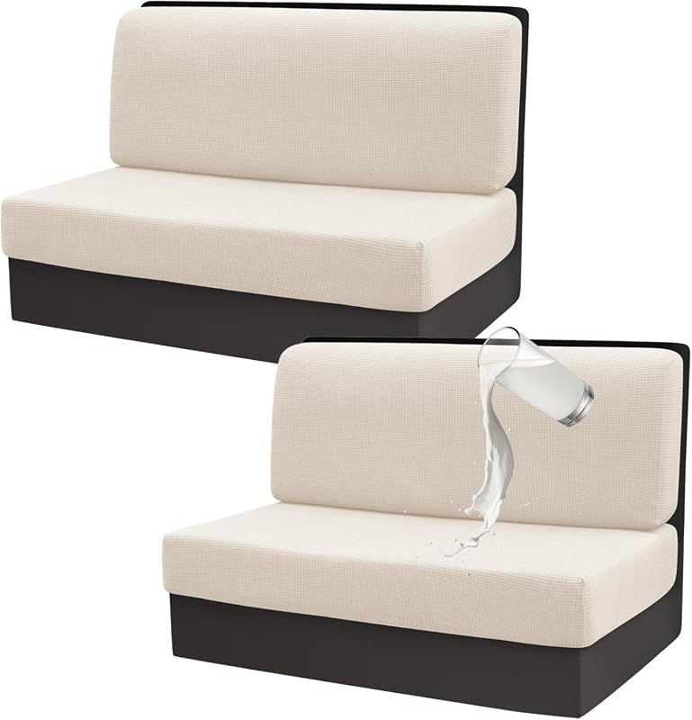 Gollense Waterproof Stretch RV Dinette Cushion Covers