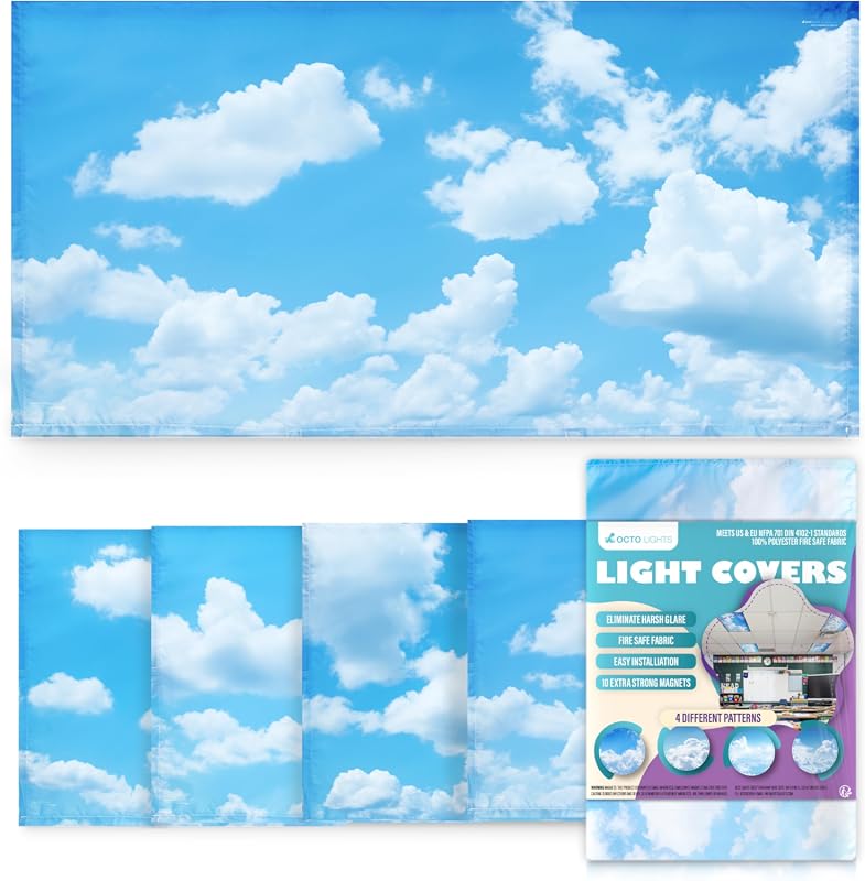 Magnetic Cloud Fluorescent Light Covers