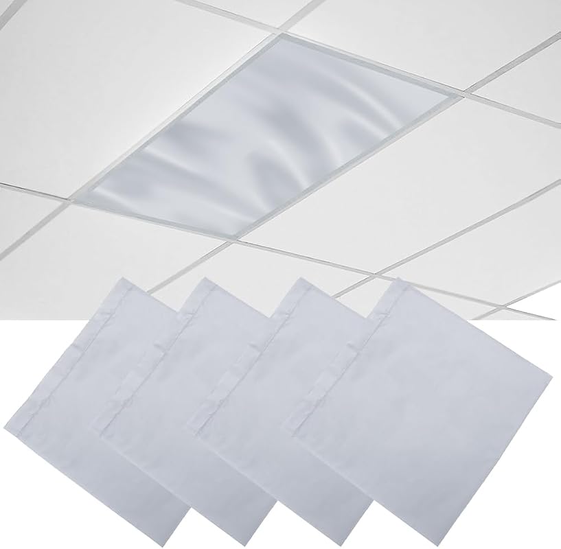 4 Pack Grey Magnetic Fluorescent Light Covers