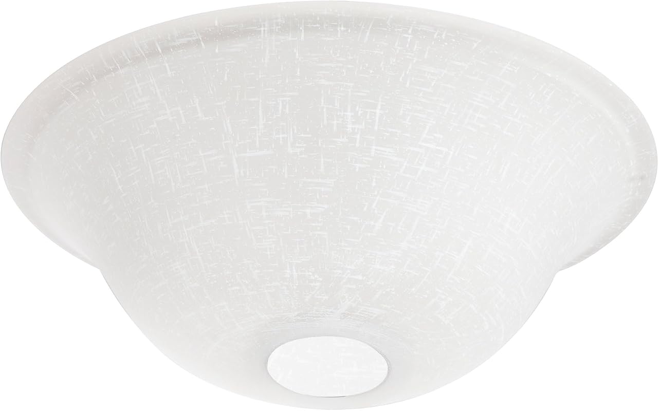 Kira Home 13-inch White Linen Glass Ceiling Fan Globe