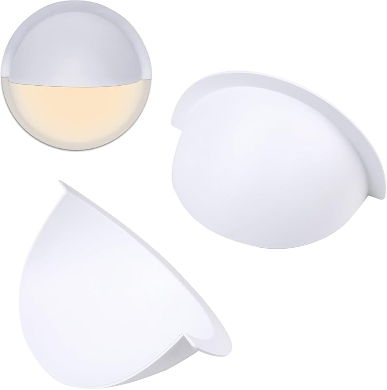 4-Pack Opaque Recessed Light Half Shades for 6-Inch Fixtures, Softens 