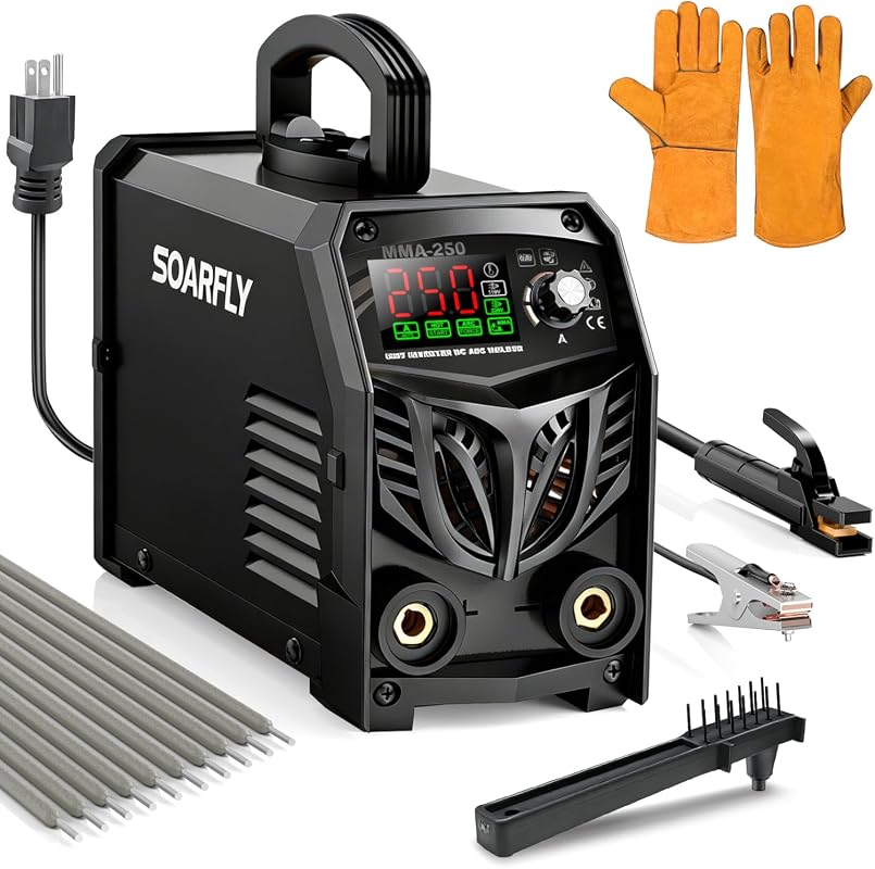 Black 110V/220V Dual Voltage Stick Welder
