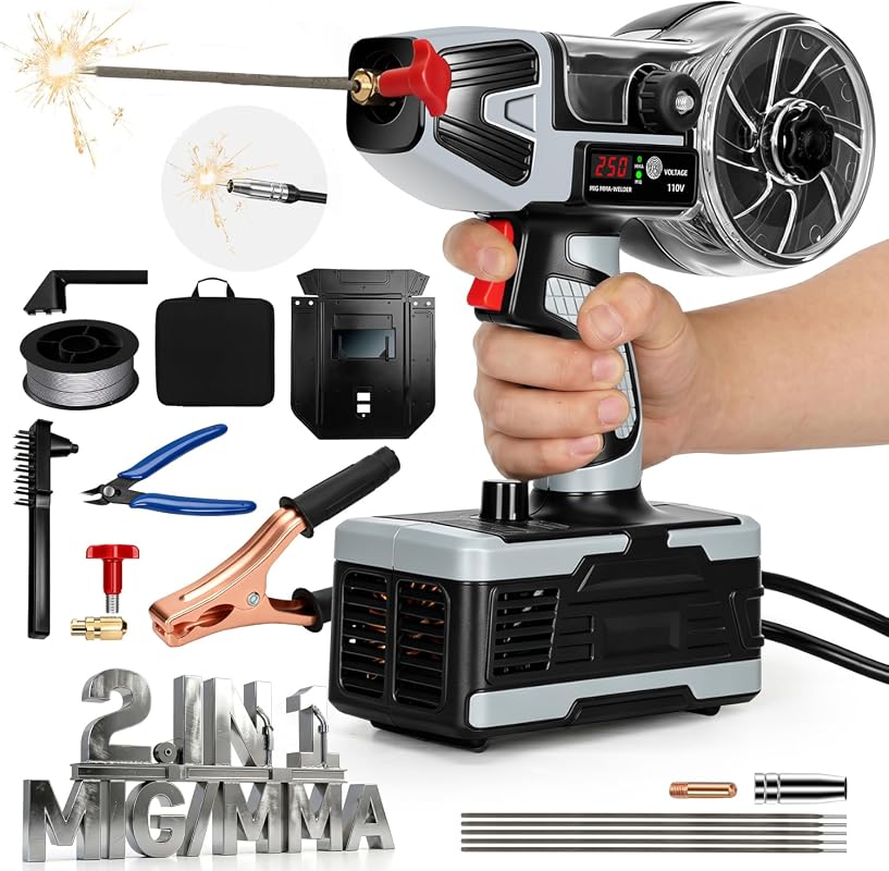 2-in-1 250A Portable MIG and Stick Welder