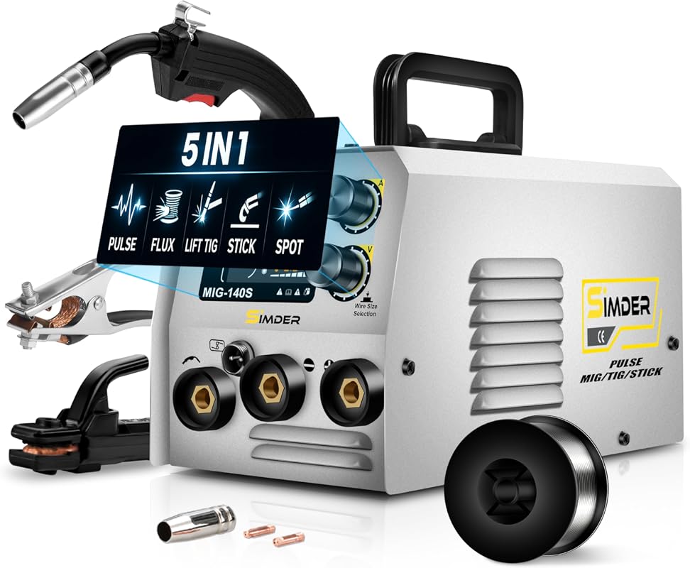 SSIMDER 5-in-1 140A MIG Welder
