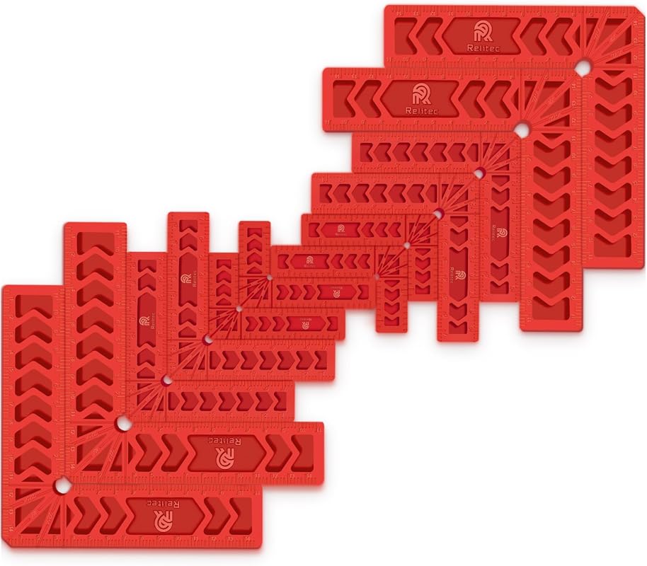 12 Piece Woodworking Positioning Squares