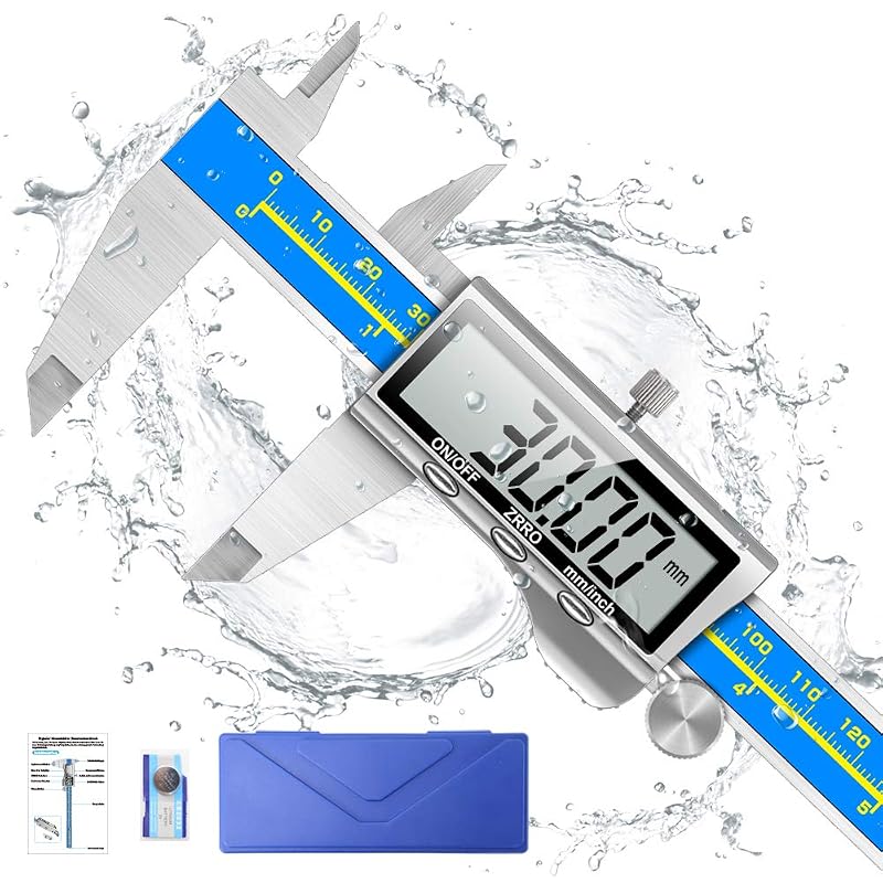 Qfun Digital Caliper 6 Inch Measuring Tool, Industrial Grade Precision