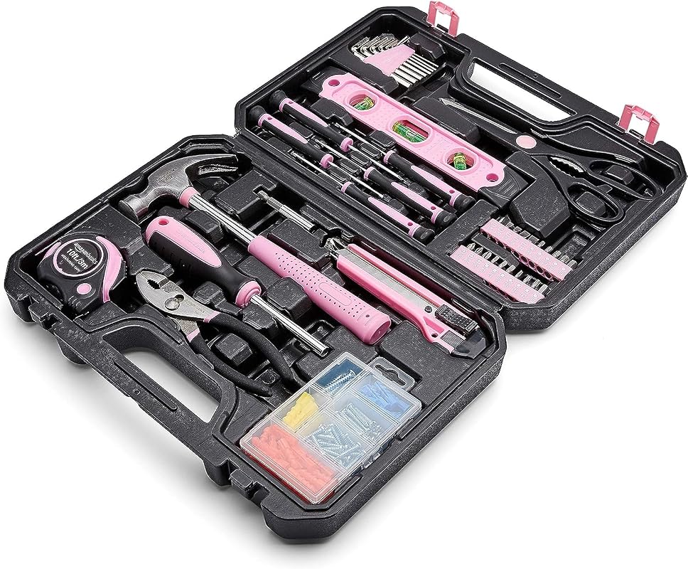 Amazon Basics 142-Piece Household Tool Kit for Home Repairs with Durab