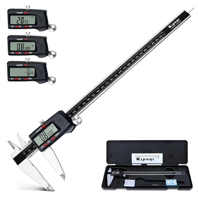 Kynup 12 Inch Digital Caliper Micrometer Stainless Steel Precision Mea
