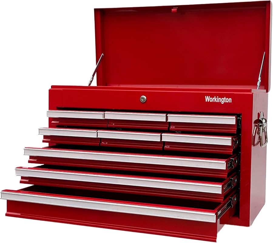 Workington Professional 26-Inch 9-Drawer Industrial Metal Tool Chest