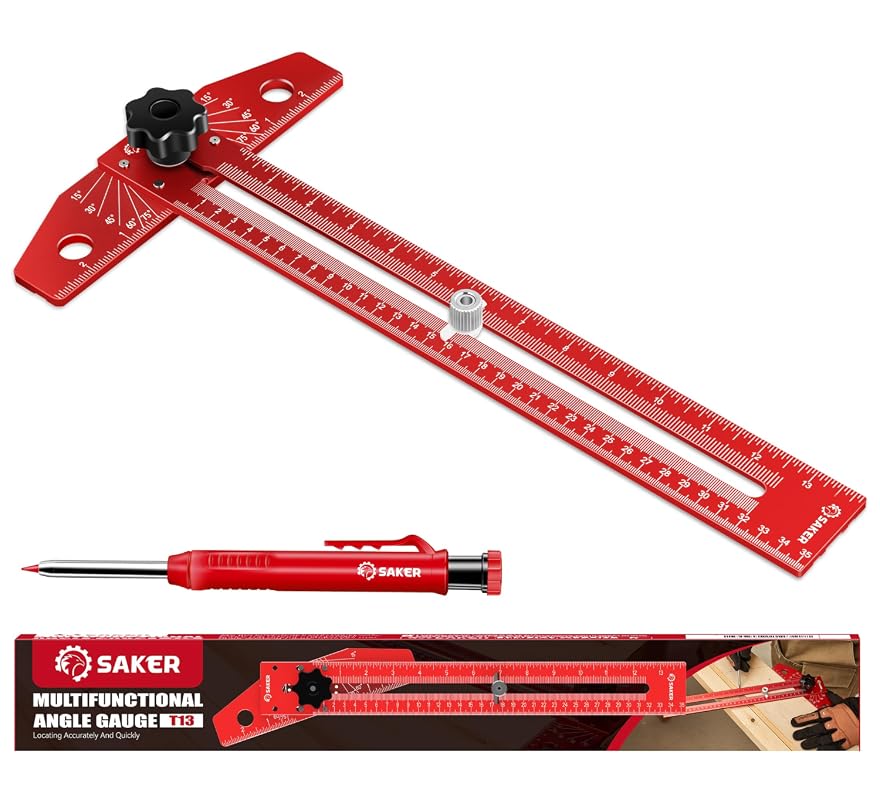 Saker Aluminum Alloy T-Square Woodworking Scriber