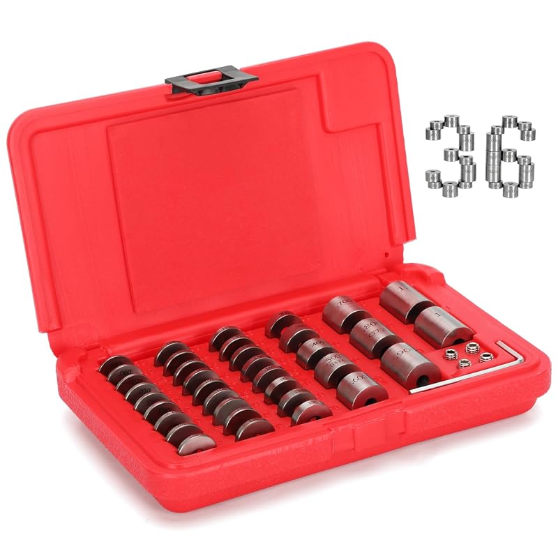 36-Piece Round Steel Spacer Set
