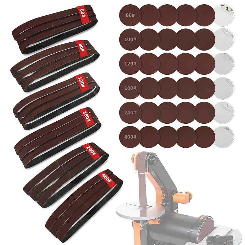 54PCS Sanding Belts and Discs Kit