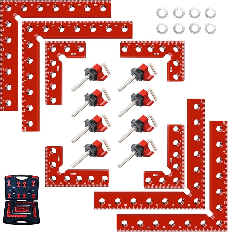 8Pcs Mixed Size Corner Clamps Set