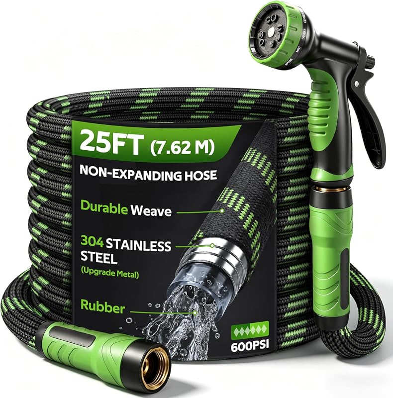 25 ft Garden Hose with Nozzle