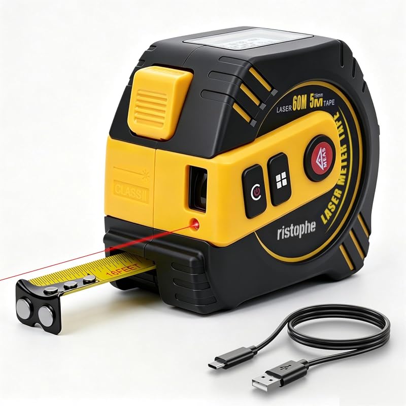 2-in-1 Rechargeable Laser Tape Measure