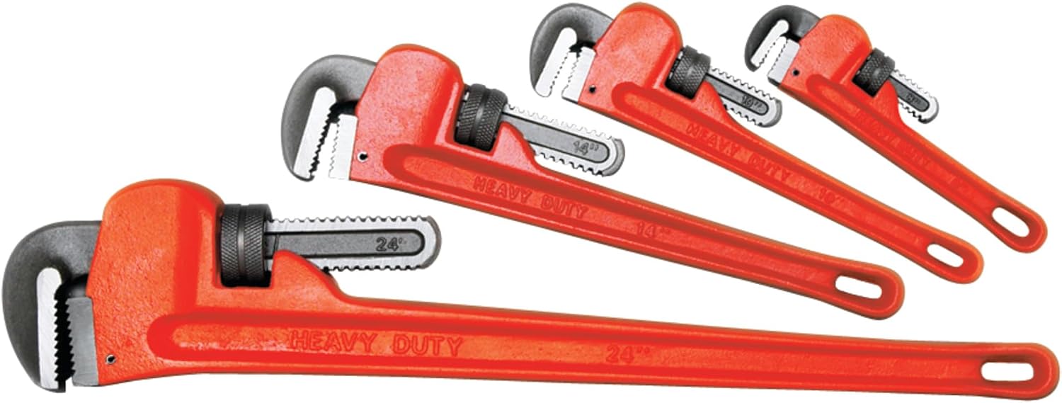 Performance Tool W1136 4-Piece Heavy Duty Pipe Wrench Set Ranging from