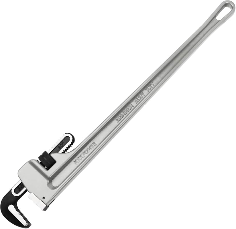 MAXPOWER 30-Inch Aluminum Pipe Wrench with Extra-Large 4.2-Inch Jaw Op