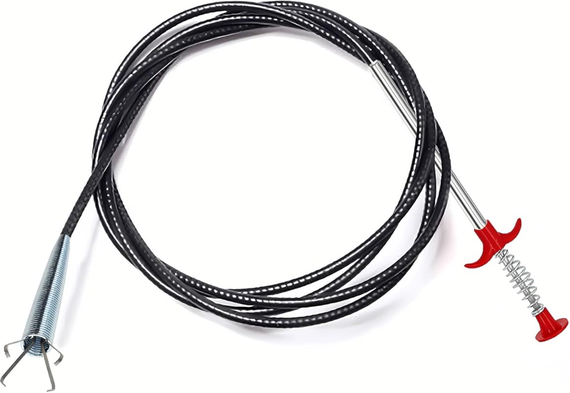 Flexible 79 Inch Drain Snake Clog Remover and Grabber Claw Tool for Ki