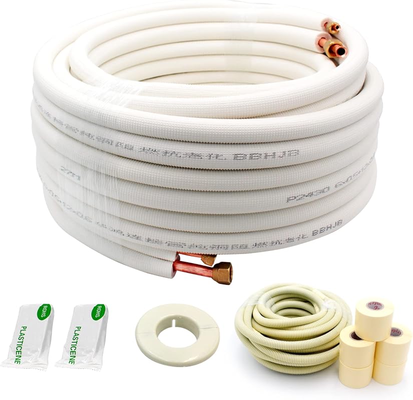 50ft Insulated Mini Split Line Set, 1/4