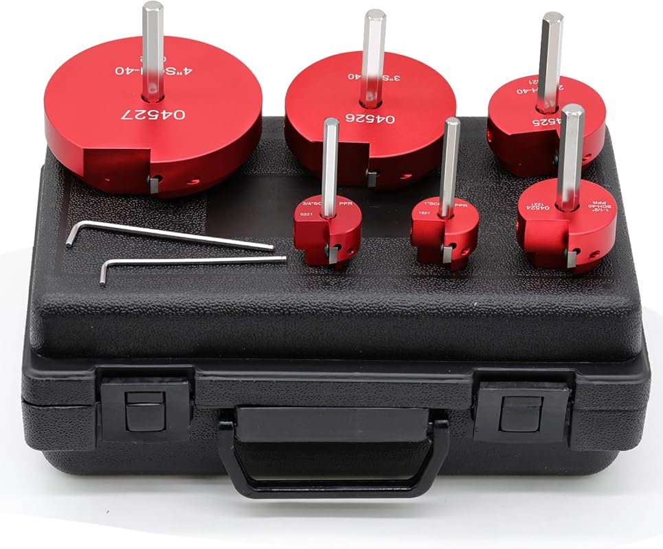 6 Piece Plastic PVC Pipe Fitting Saver Kit with Socket Saver Tool for