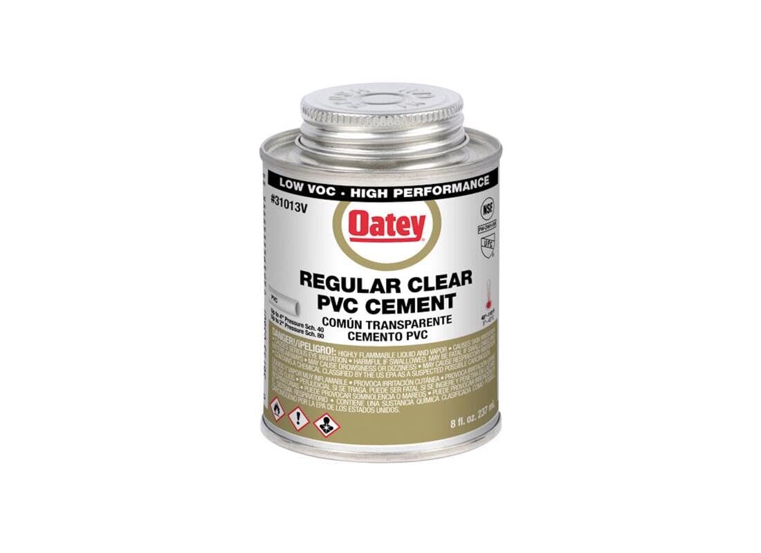 Oatey Clear Cement for PVC 8 oz Reliable and Strong Adhesive for Plast