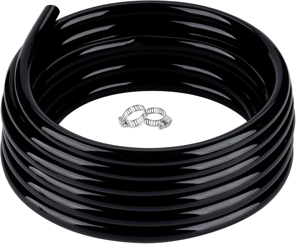 1-Inch ID 25-Foot Black Vinyl Tubing Flexible PVC Irrigation Hose with
