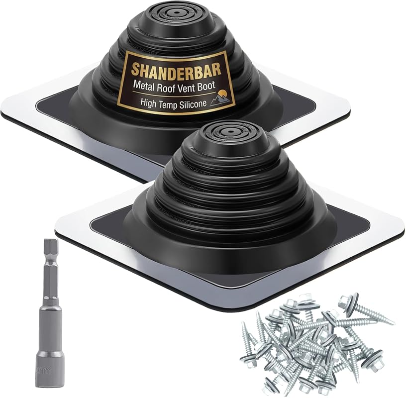 2 Pack Metal Roof Vent Boot Flashing