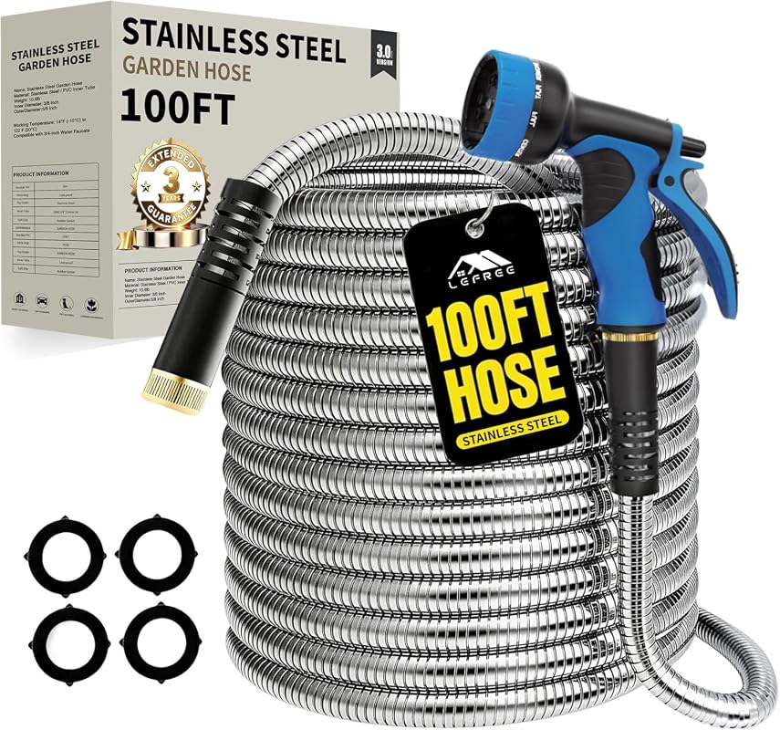 Lefree 100ft Metal Garden Hose
