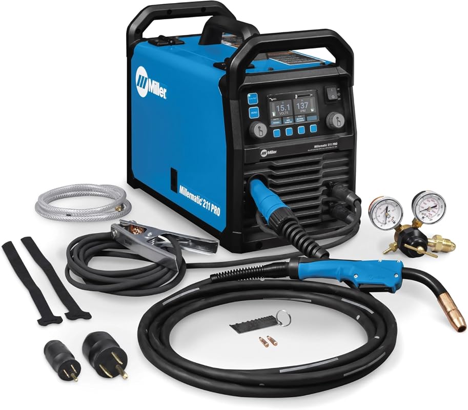 Millermatic 211 PRO MIG Welder Machine with Dual-Voltage Technology and Convenient Auto-Set Feature